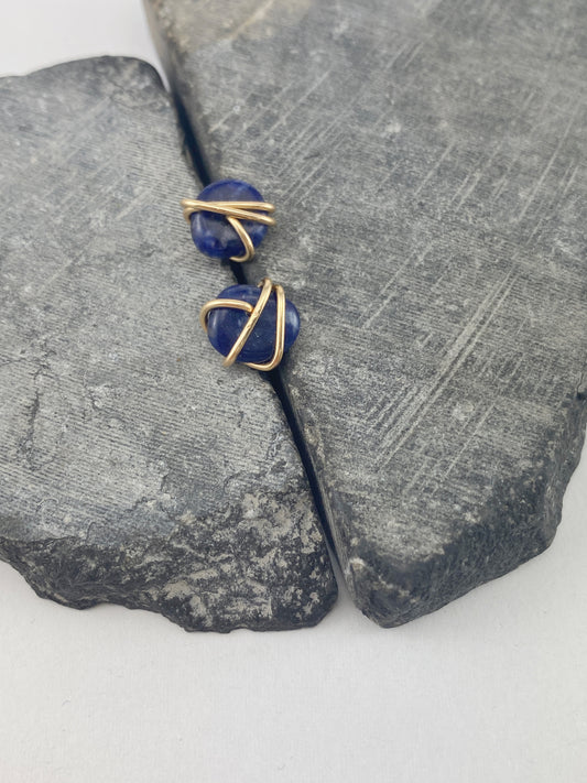 Rachel- dawn- designs- 14k-gold-lapis- stud-earrings