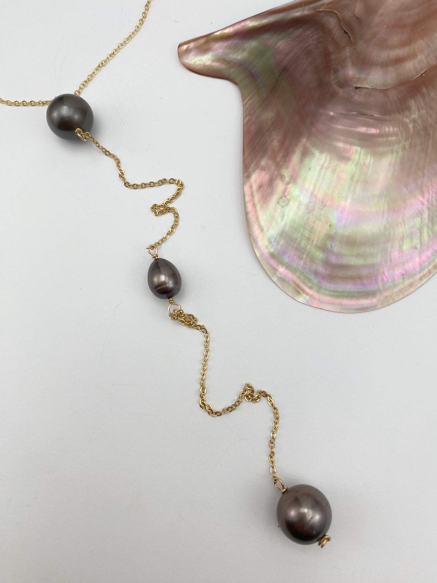Golden Sunset Tahitian Pearl Y-Necklace