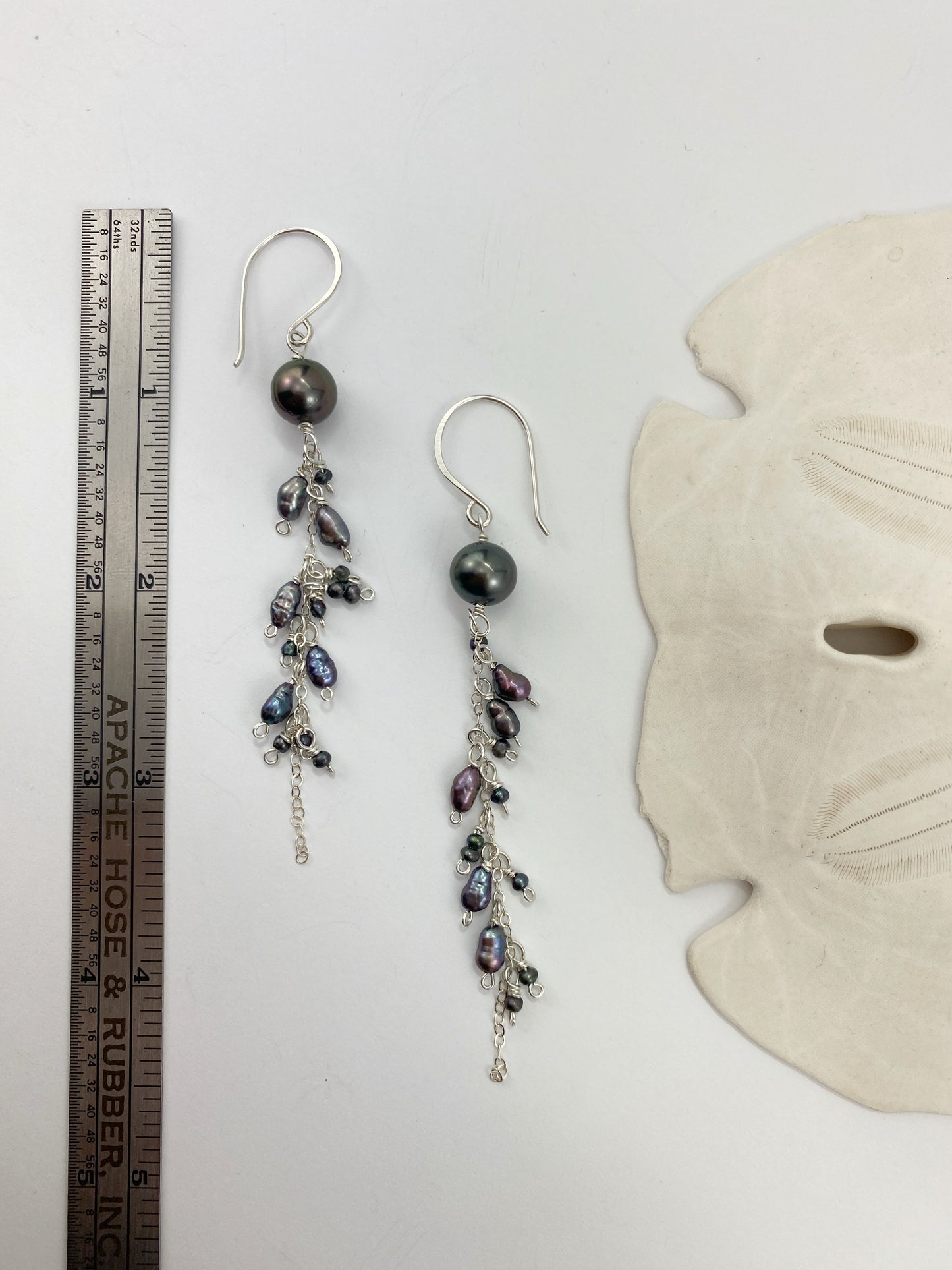 Tahitian & Freshwater Pearl Cluster Earrings