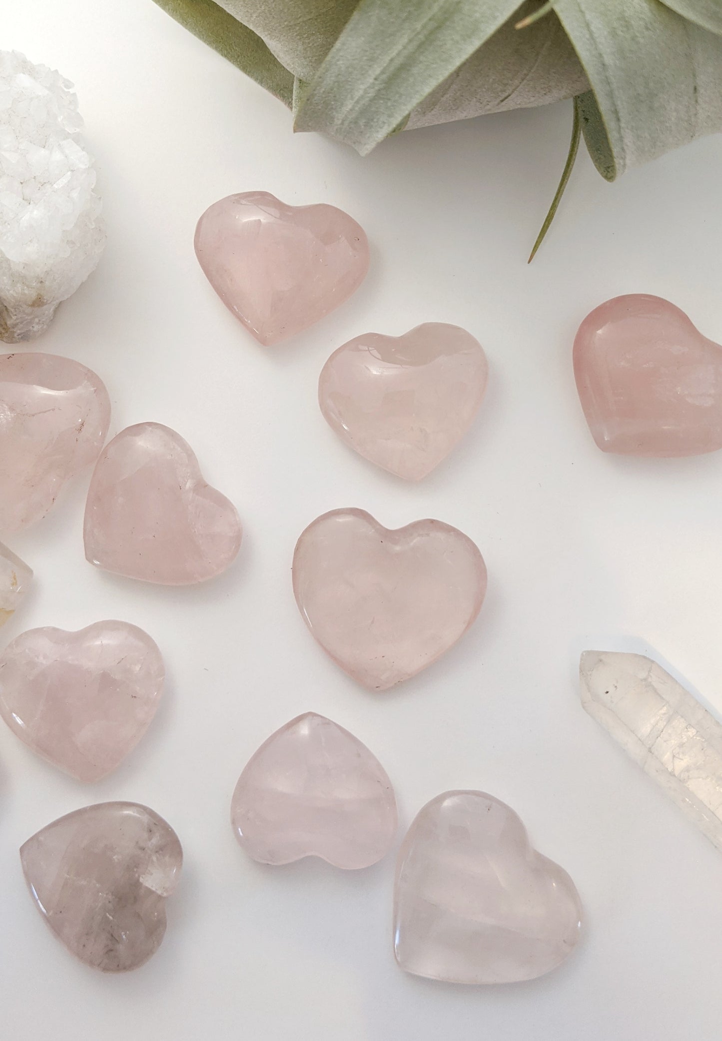Rose Quartz Stone Heart| Healing Crystals | Chakra Stones | Worry Stone | Palm Stone | Heart Stone | Crystal Gifts