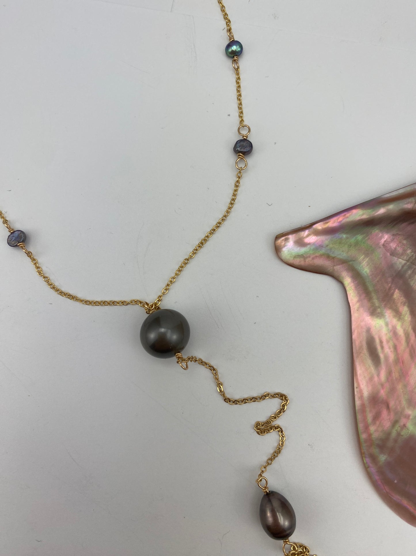 Golden Sunset Tahitian Pearl Y-Necklace
