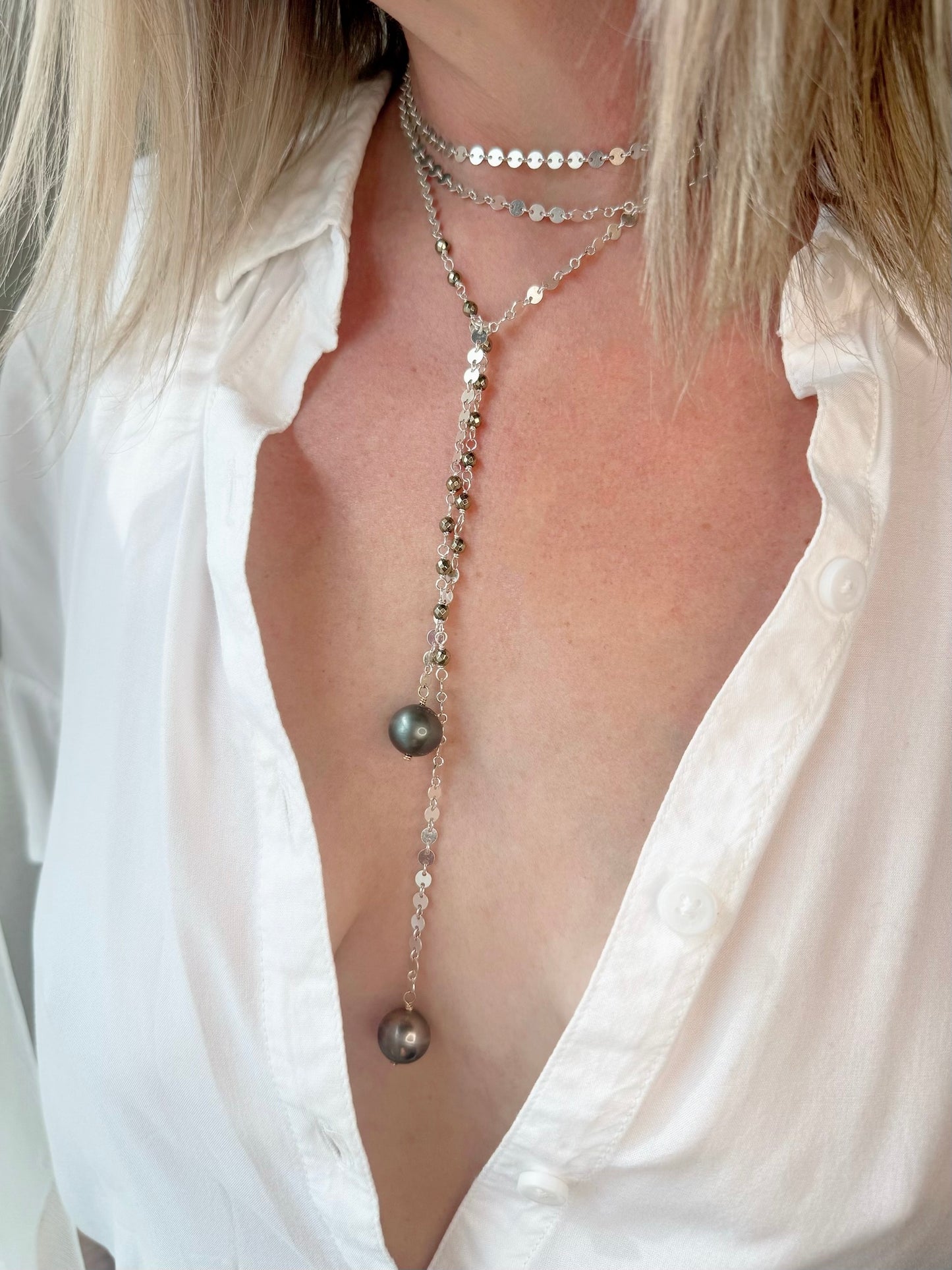 One-of-a-Kind Tahitian Pearl Coin Necklace