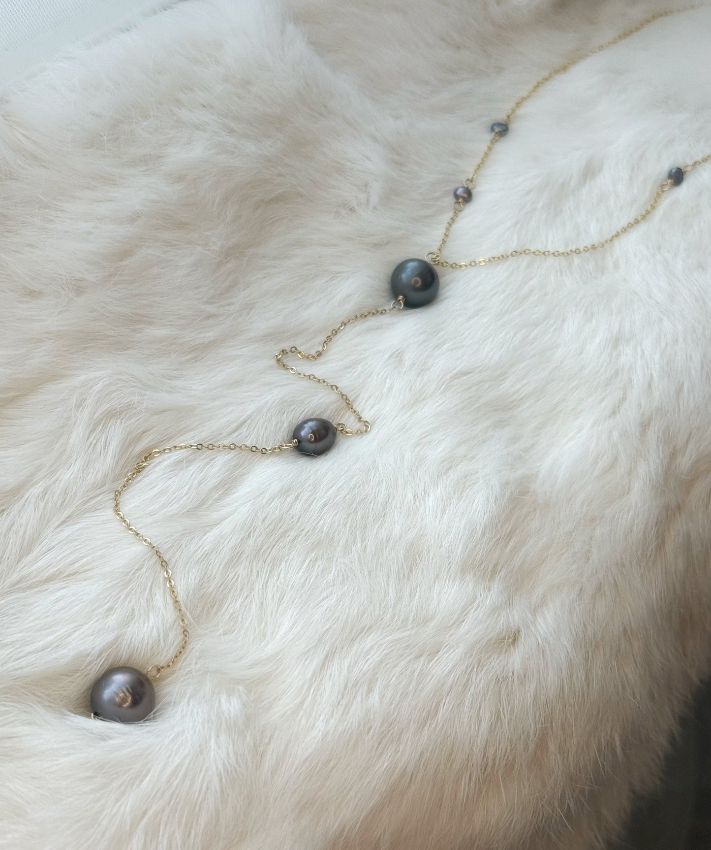 Golden Sunset Tahitian Pearl Y-Necklace