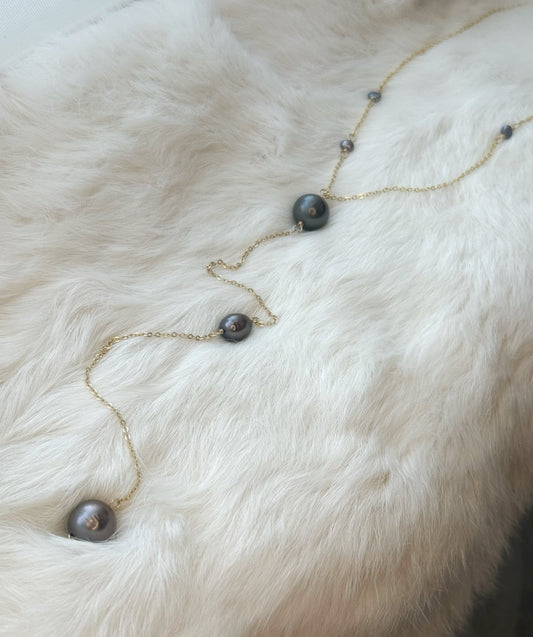 Golden Sunset Tahitian Pearl Y-Necklace