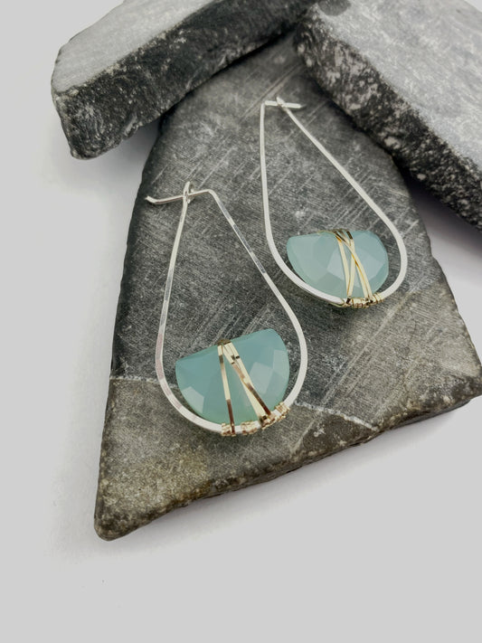 rachel_dawn_designs_chalcedony_teardrop_hoop_earrings_sterling_silver
