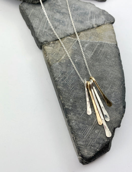 rachel_dawn_designs_hammered_sterling_silver_gold_fringe_necklace