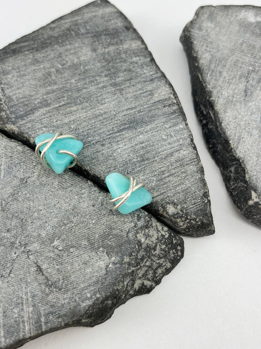 rachel_dawn_designs_sterling_silver_wrapped_amazonite_stud_earrings