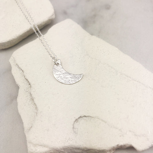 Silver Crescent Moon Necklace  | Boho Moon Necklace | Dainty Necklace | Moon Jewelry | Layering Necklace | Celestial Jewelry