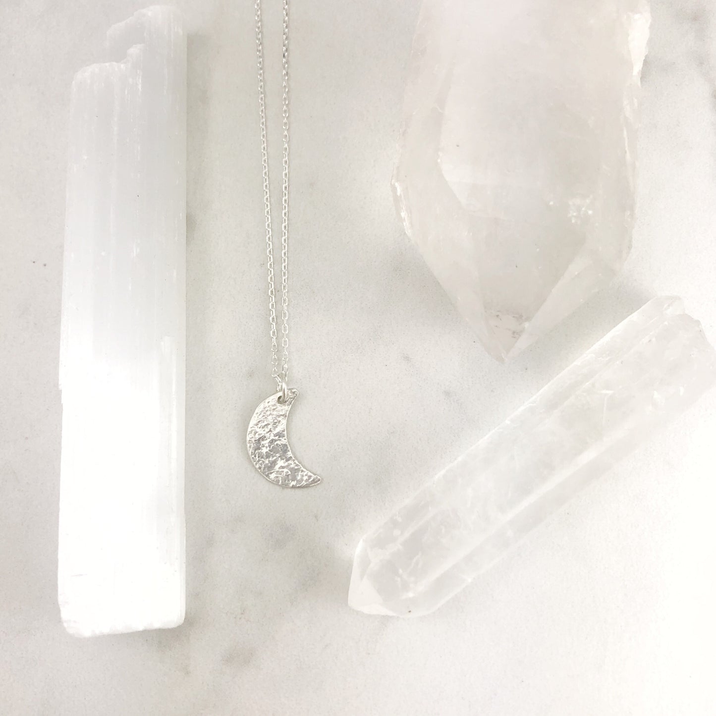 Silver Crescent Moon Necklace  | Boho Moon Necklace | Dainty Necklace | Moon Jewelry | Layering Necklace | Celestial Jewelry