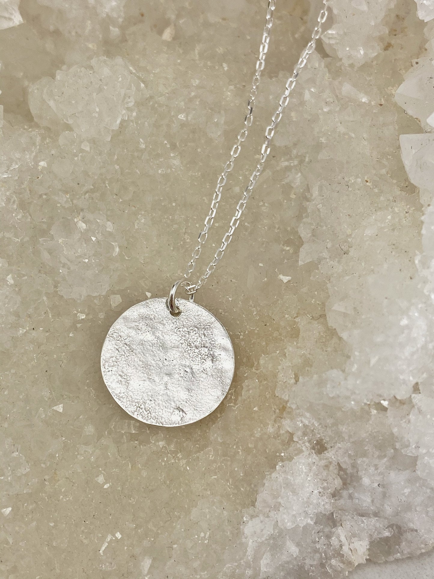 Silver Full Moon Necklace, moon necklace, boho charm necklace, silver charm necklace, dainty necklace, delicate moon necklace