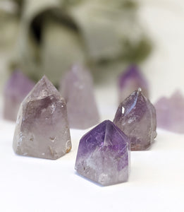 Amethyst Crystal Points| Healing Crystals | Chakra Stones | Worry Stone | Palm Stone | Heart Stone | Crystal Gifts