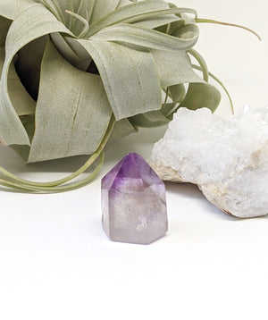 Amethyst Crystal Points| Healing Crystals | Chakra Stones | Worry Stone | Palm Stone | Heart Stone | Crystal Gifts