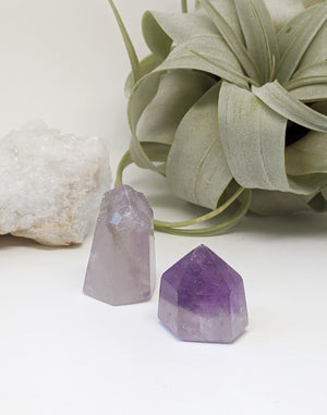 Amethyst Crystal Points| Healing Crystals | Chakra Stones | Worry Stone | Palm Stone | Heart Stone | Crystal Gifts