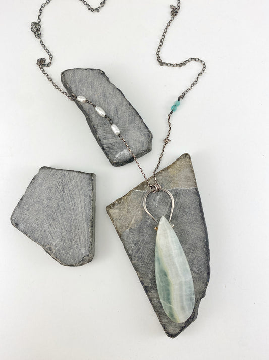 Blue Calcite Necklace