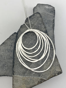 Silver Seven Ring Necklace