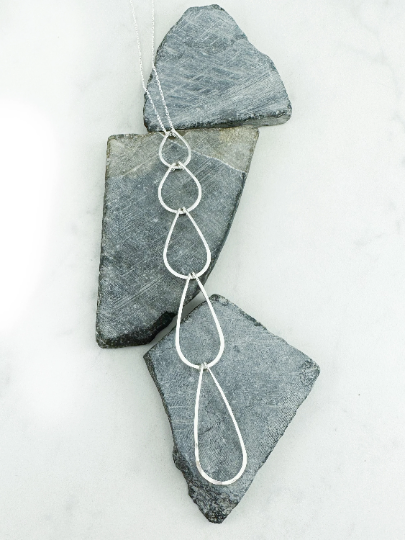 5-Tier Silver Waterfall Necklace