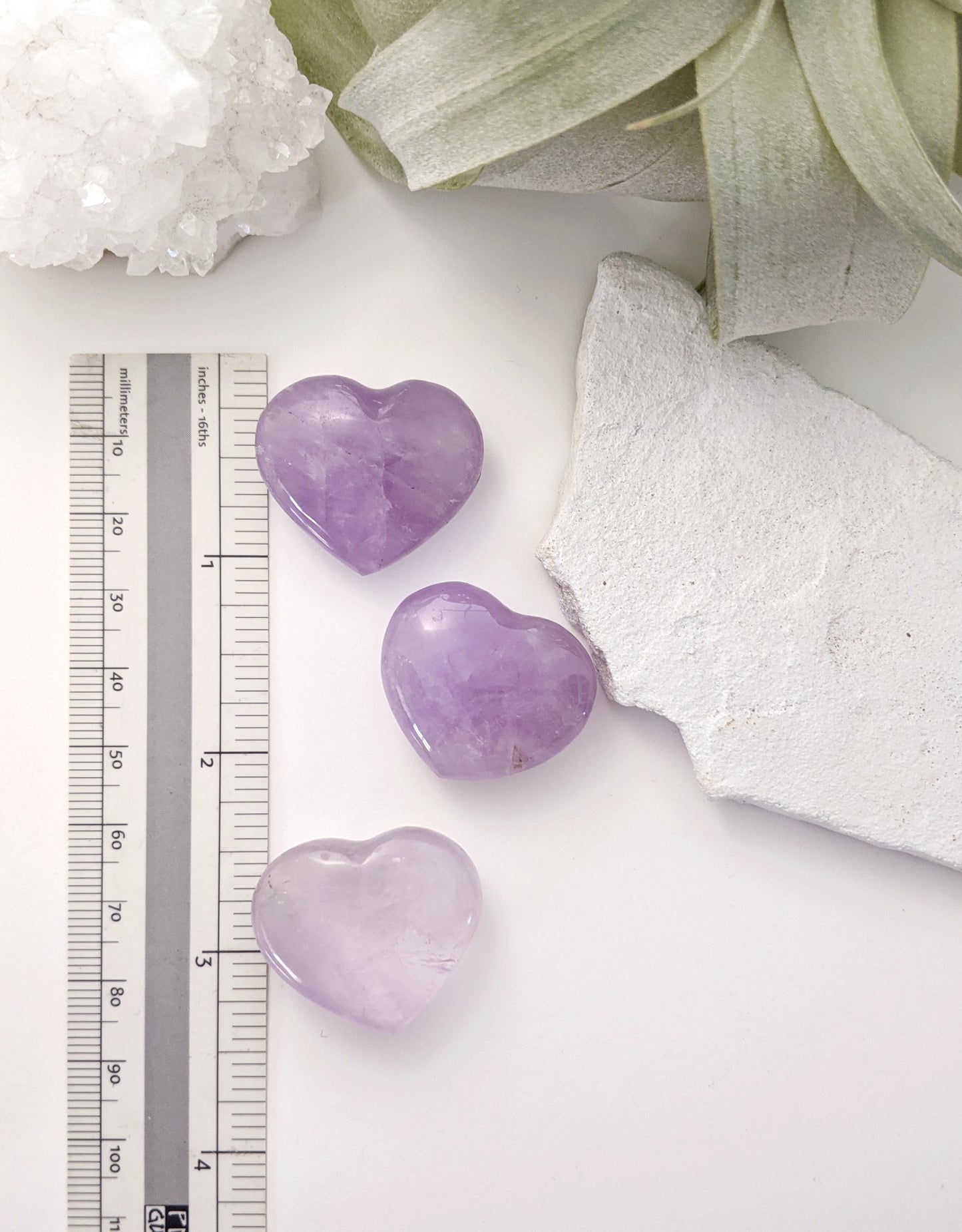 Amethyst Stone Heart| Healing Crystals | Chakra Stones | Worry Stone | Palm Stone | Heart Stone | Crystal Gifts