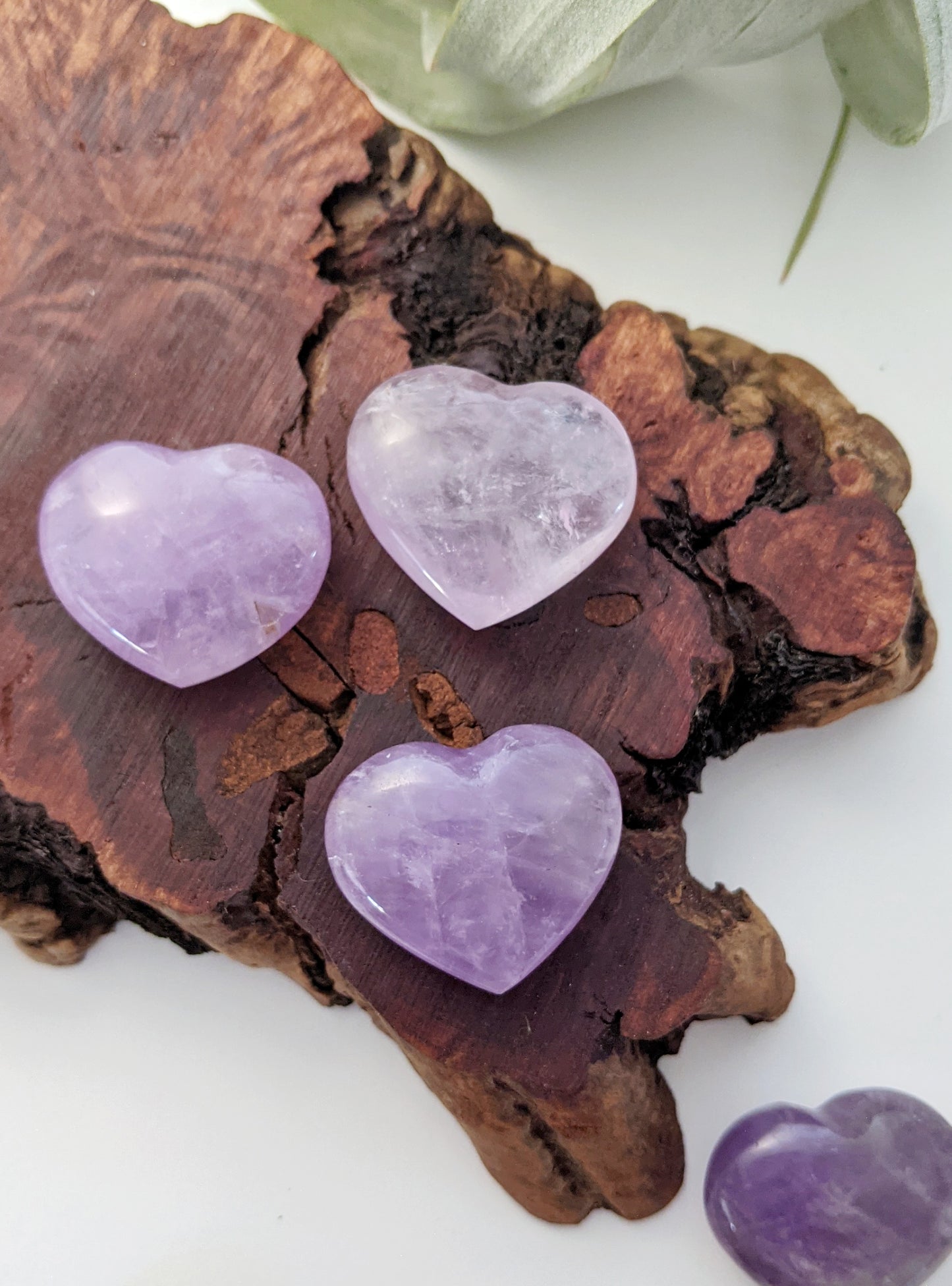 Amethyst Stone Heart| Healing Crystals | Chakra Stones | Worry Stone | Palm Stone | Heart Stone | Crystal Gifts