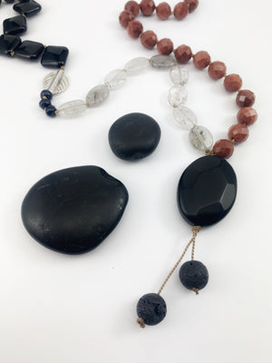 Stone & Leaf Necklace