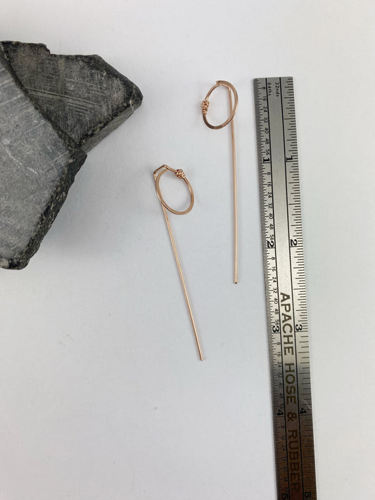 Gold Hoop Post Earrings