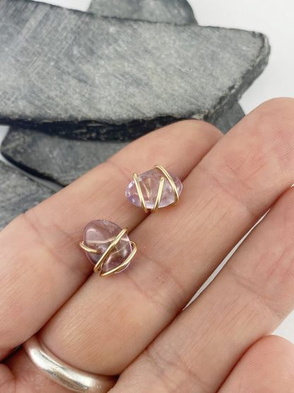 Rachel-dawn-designs-gold-wrapped-amethyst-stud-earrings