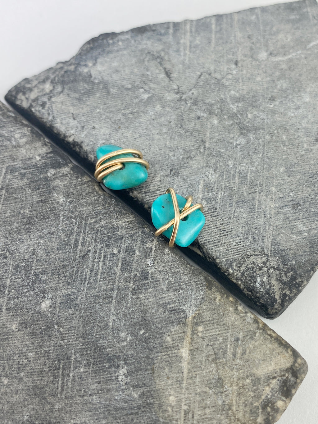 Rachel-dawn-designs-gold-wrapped-turquoise-stud-earrings