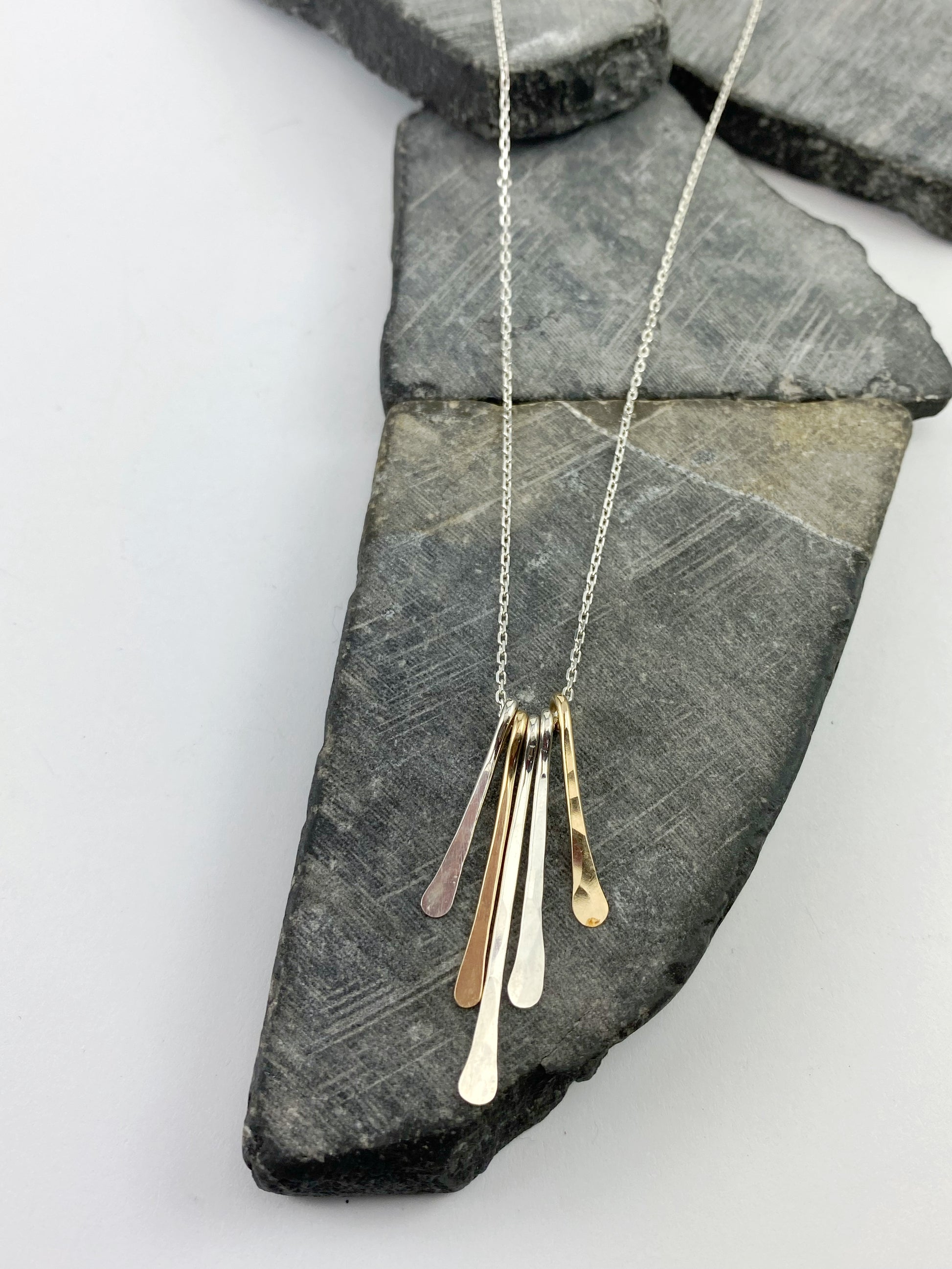 rachel_dawn_designs_hammered_sterling_silver_gold_fringe_necklace