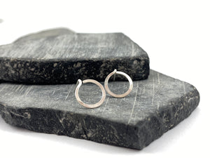 Sterling Silver Circle Stud Earrings