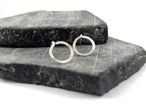 Sterling Silver Circle Stud Earrings