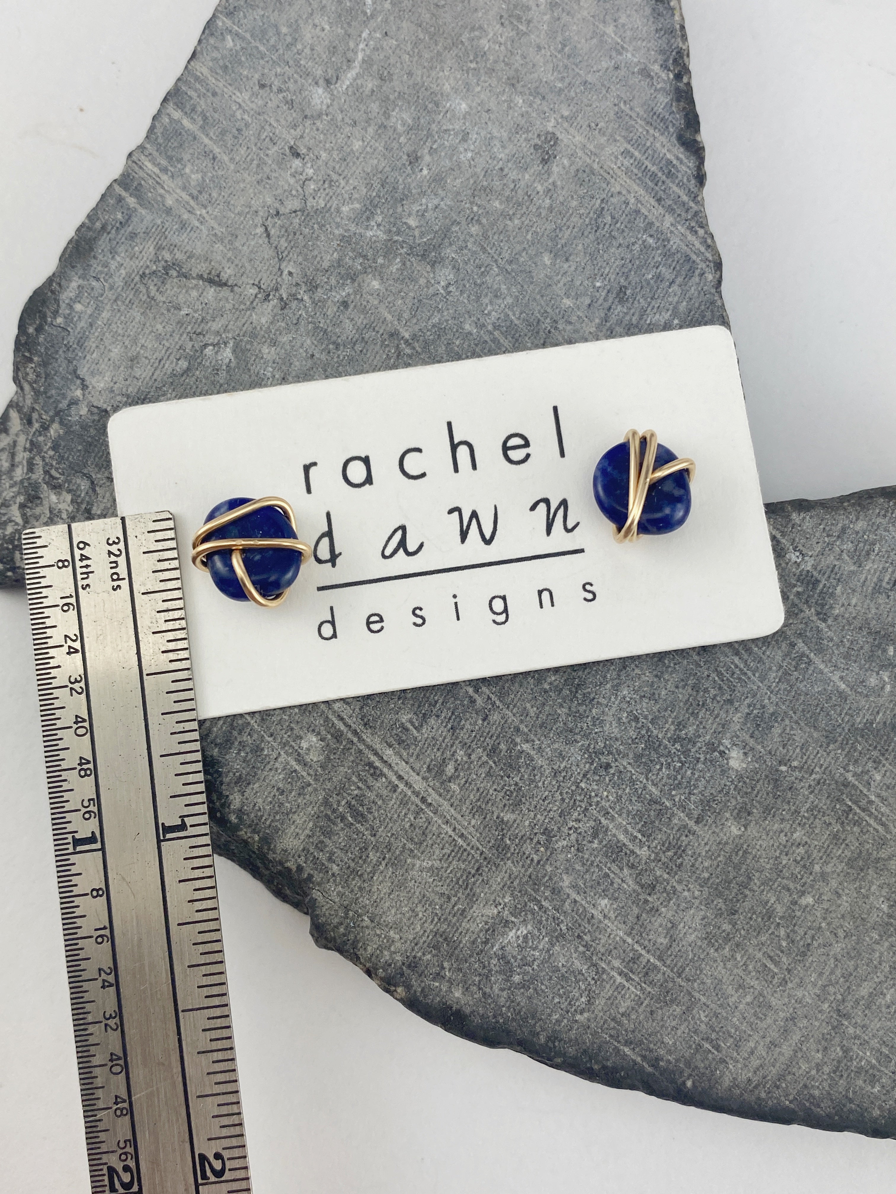 Rachel- dawn- designs- 14k-gold-lapis- stud-earrings