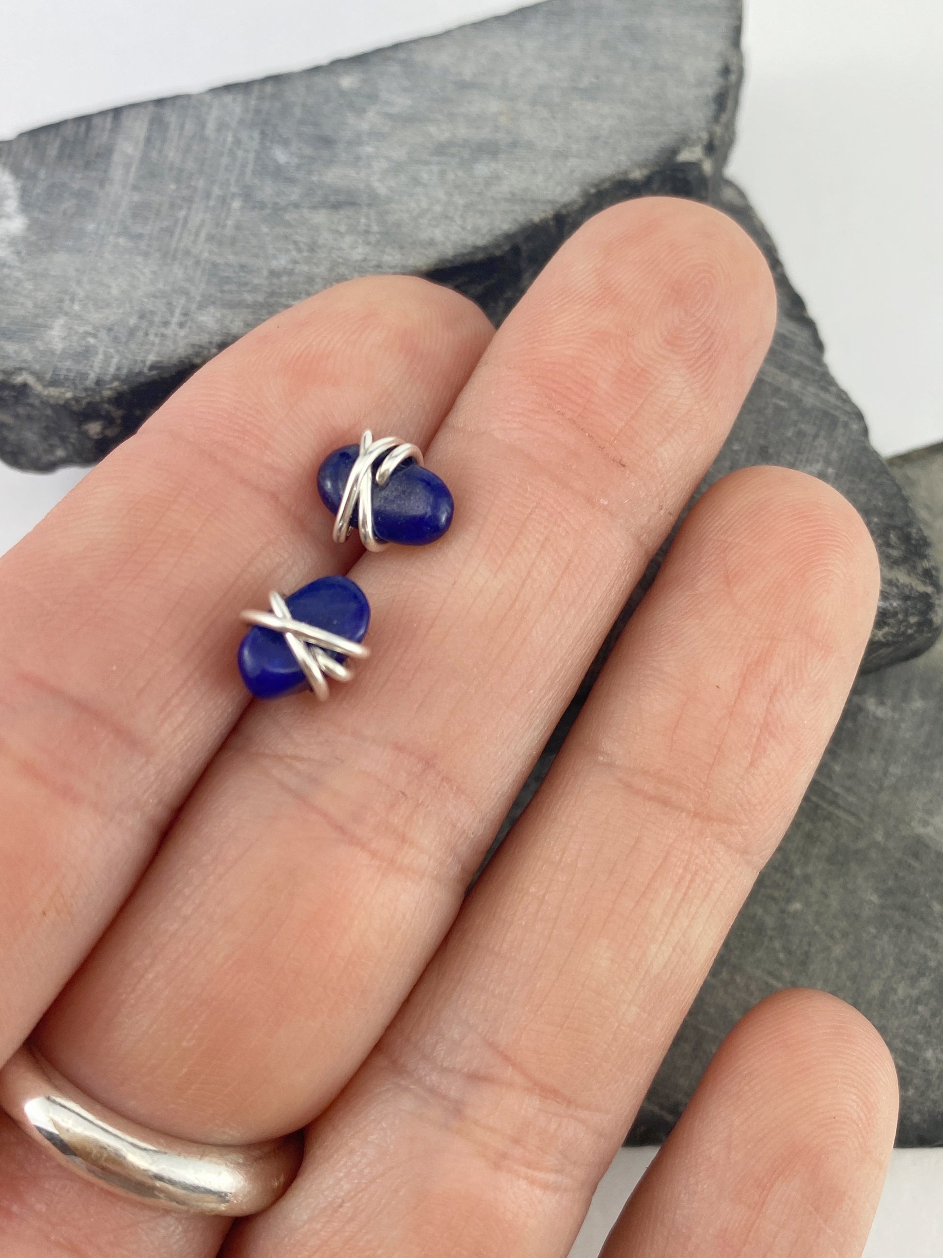 Rachel-dawn-designs-sterling-silver-lapis-stud-earrings
