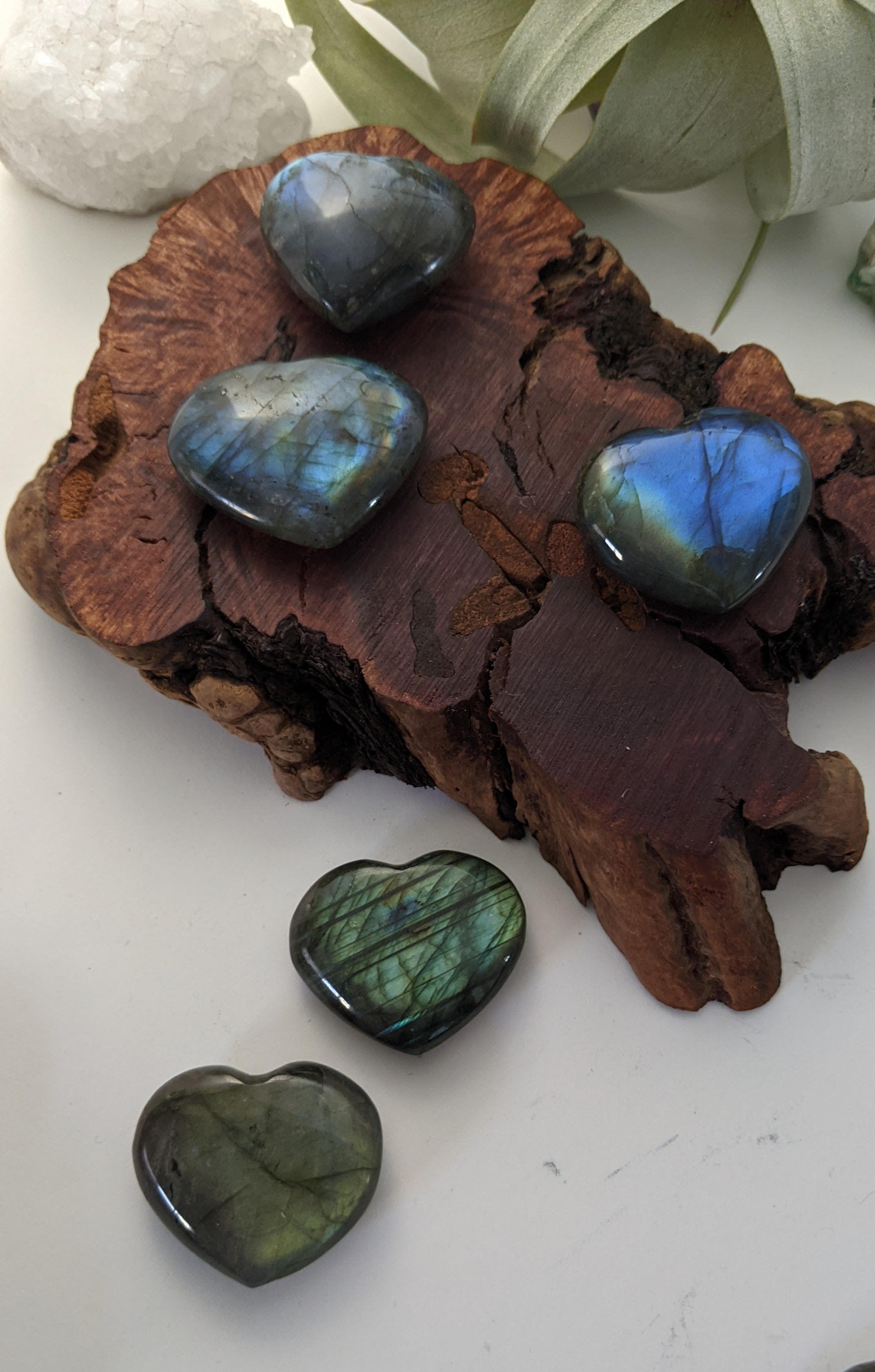 Labradorite Heart Stone| Healing Crystals | Chakra Stones | Worry Stone | Palm Stone | Heart Stone | Crystal Gifts