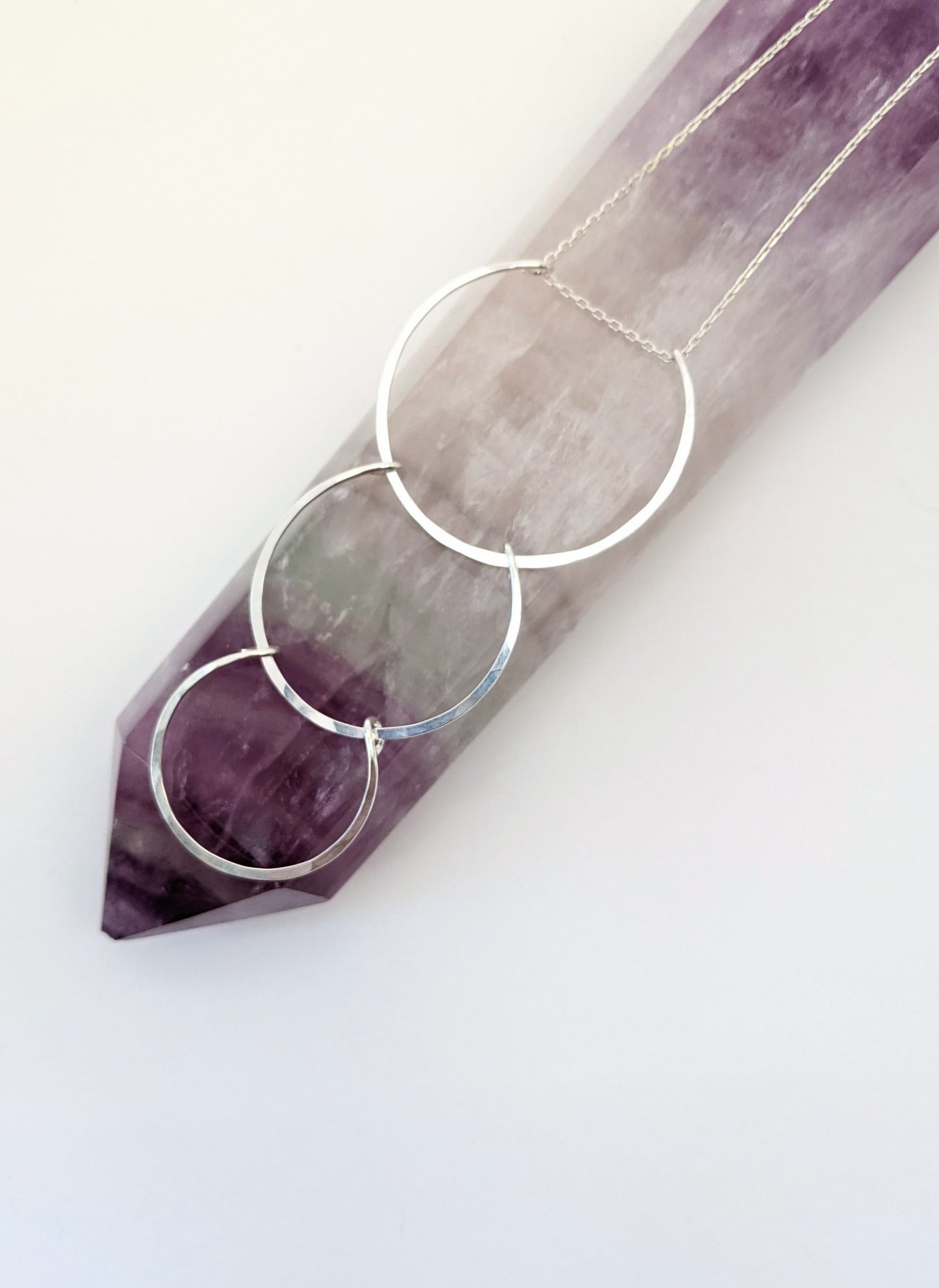 Silver Supernova Necklace | Arch Necklace | Cascading Pendant | Statement Necklace | Hammered Pendant | Layering Pendant | Silver Boho Necklace | Sterling Silver
