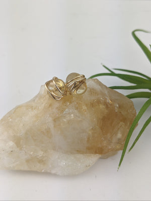 Gold Citrine Stud Earrings| Modern Earrings | Gemstone Posts | Gold Studs | Birthstone Earrings | Minimalist Earrings | Crystal Jewelry