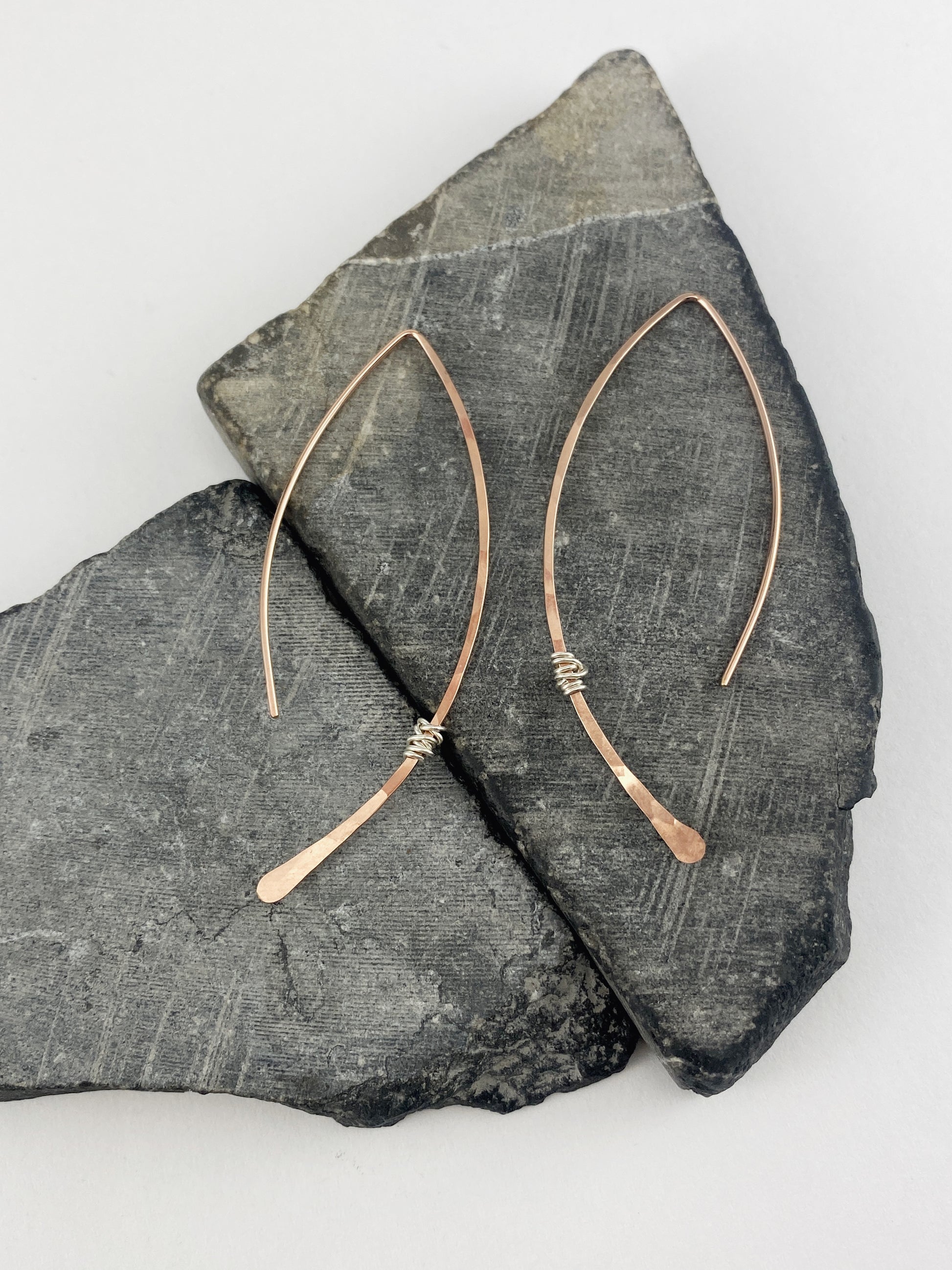 rachel_dawn_designs_Rose_gold_wrapped_threader_earrings_silver