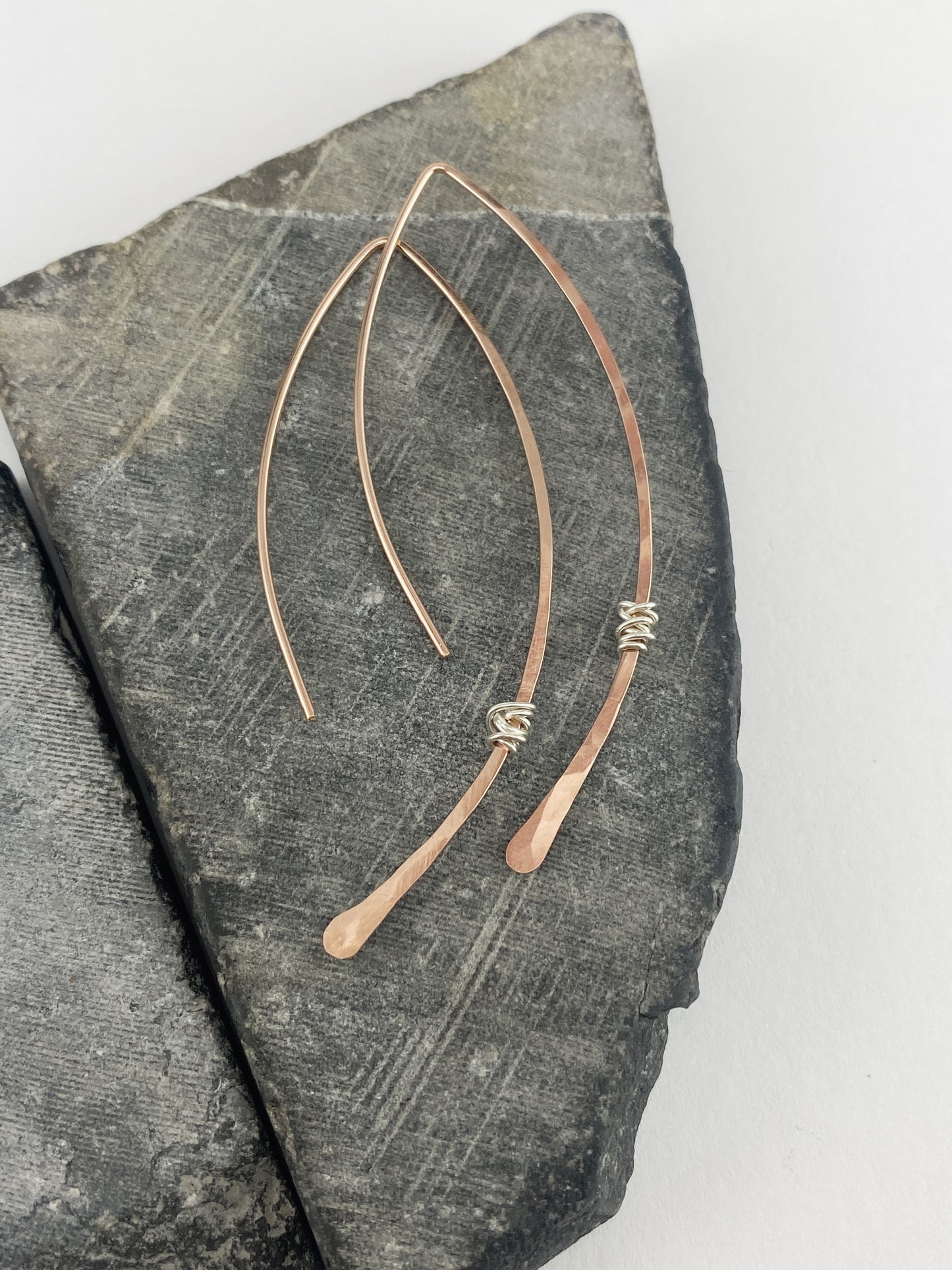 rachel_dawn_designs_Rose_gold_wrapped_threader_earrings_silver