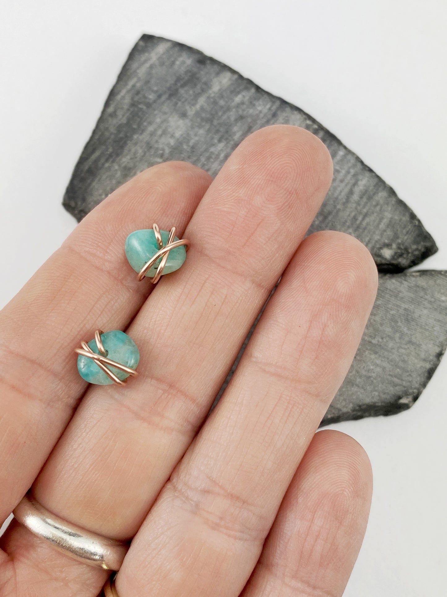 rachel_dawn_designs_rose_gold_wrapped_amaonzite_stud_earrings