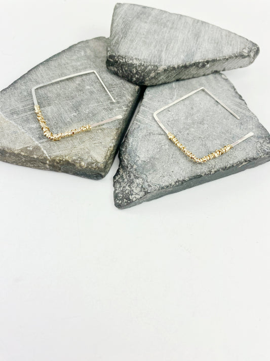 rachel_dawn_designs_sterling_silver_hammered_gold_wire_wrapped_geometric_diamond_earrings