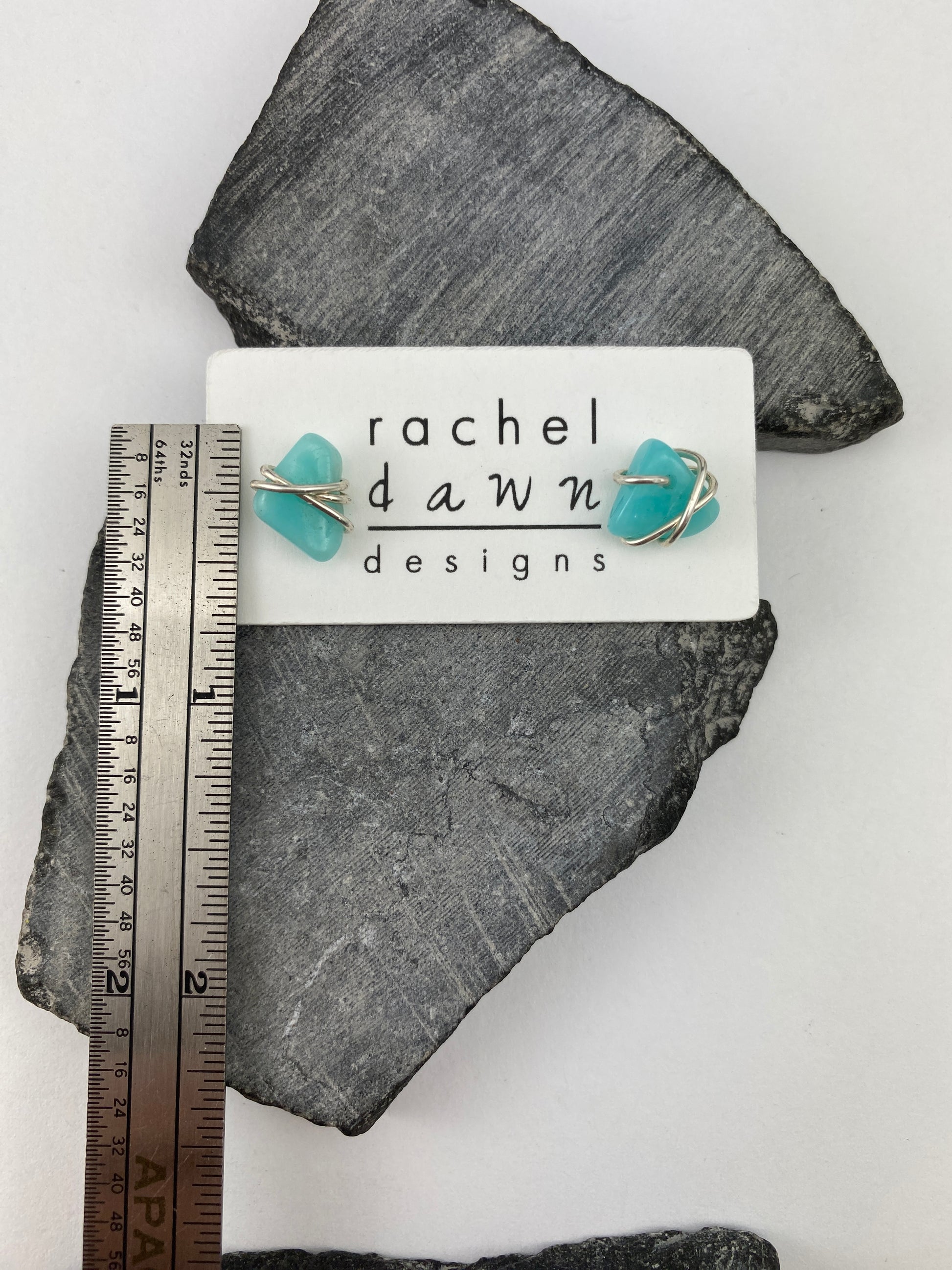rachel_dawn_designs_sterling_silver_wrapped_amazonite_stud_earrings
