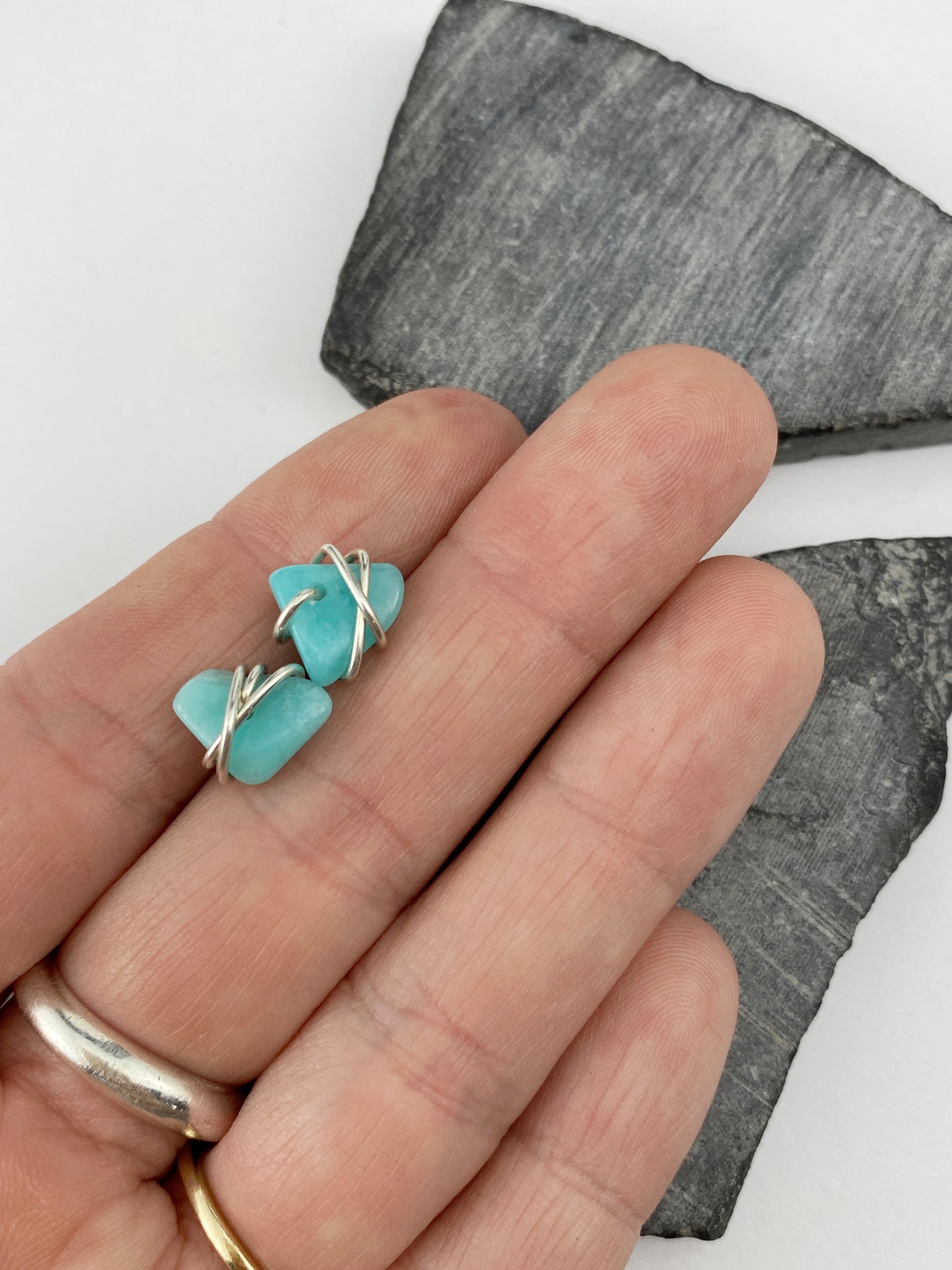 rachel_dawn_designs_sterling_silver_wrapped_amazonite_stud_earrings
