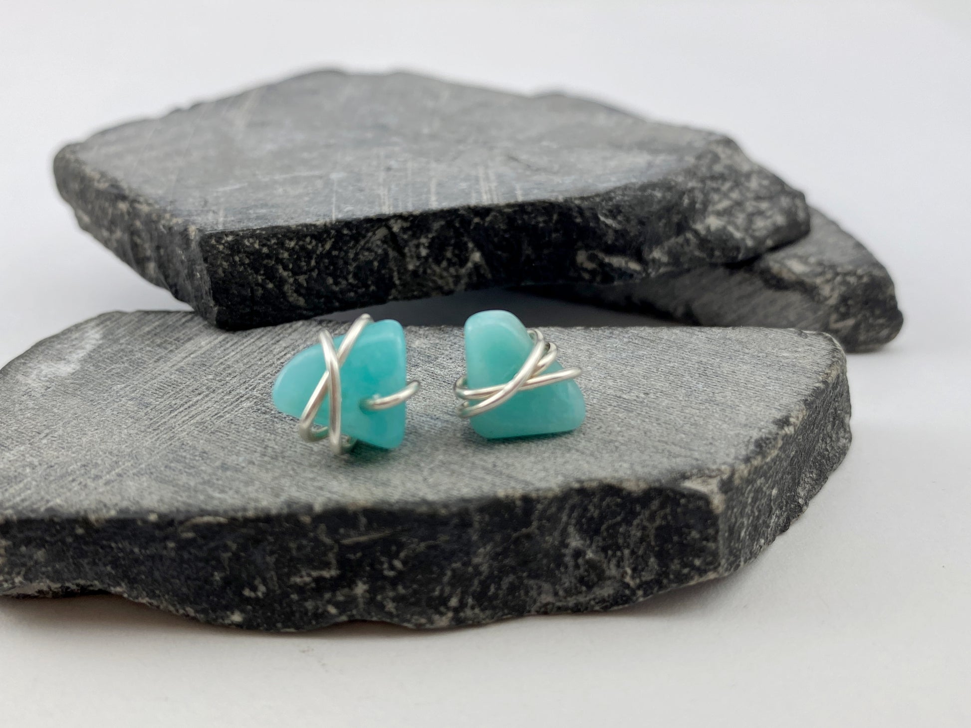 rachel_dawn_designs_sterling_silver_wrapped_amazonite_stud_earrings