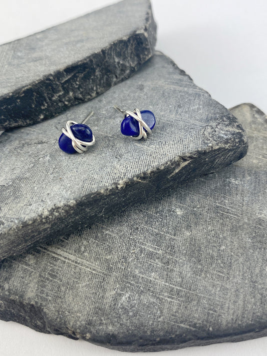 Rachel-dawn-designs-sterling-silver-lapis-stud-earrings