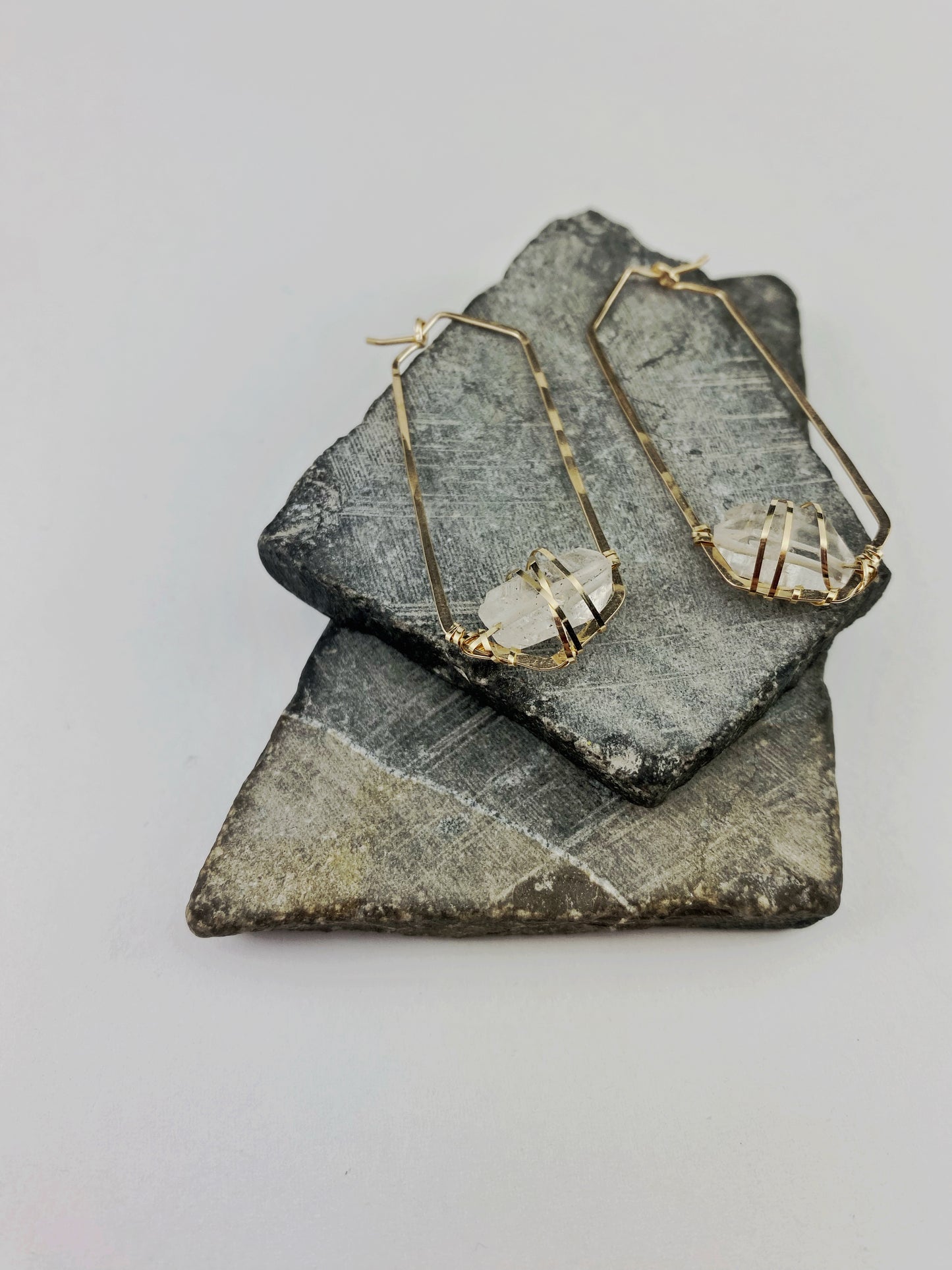 rachel_dawn_designs_tibetan_quartz_gold_hammered_earring_hexagon