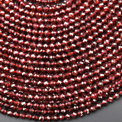 faceted garnet beads for january custom jewelry charms