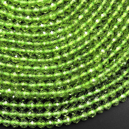 peridot birthstone beads close up