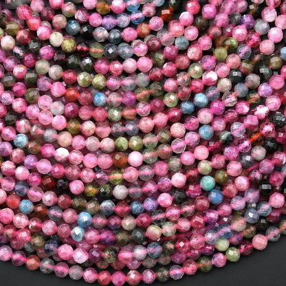 tourmaline beads in rainbow colors