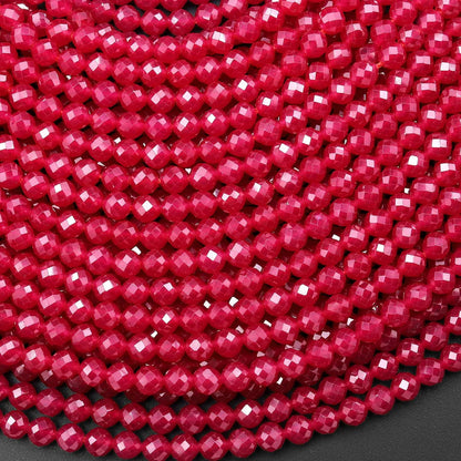 close up of genuine ruby beads for birthstone jewelry