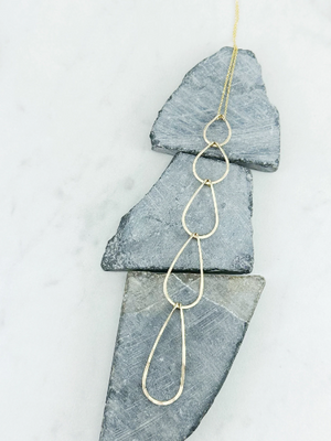 5 Tier Gold Waterfall Necklace