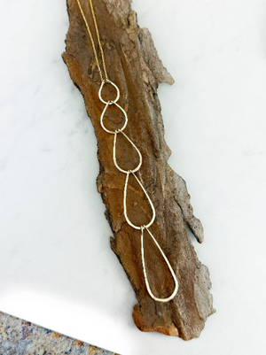 5 Tier Gold Waterfall Necklace