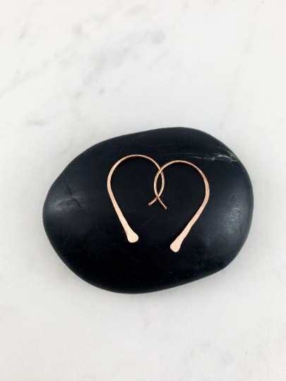 Rose Gold Arch Earrings | Dainty Earrings | Rose Gold Boho Earrings | Rose Gold Hoops | Arch Hoops | Simple Earrings | Open Hoops | Minimalist Earrings